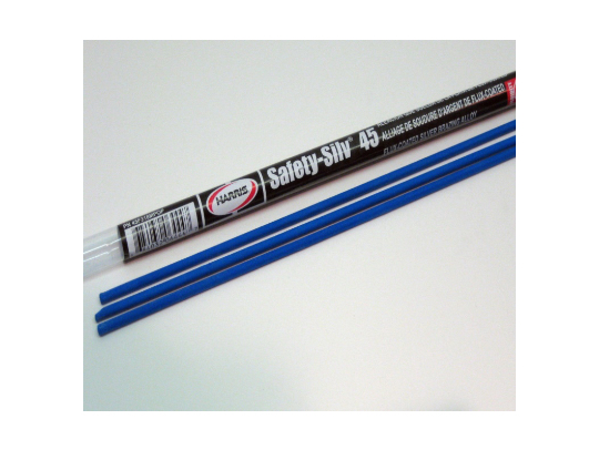 WS-H002-R00100013-Brazing Rod Silver 45% Flux Coated Size: 1/16