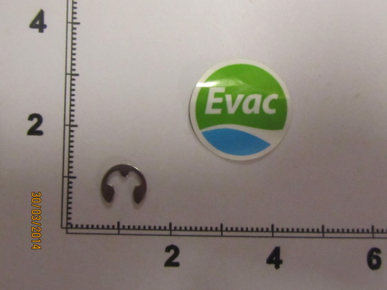 2597104 - RETAINING RING M4 STAINLESS DIN 6799 - Brand: EVAC Image