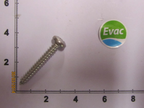 2610112-SLOT HEAD PLATE SCREW 5,5X38 STAINLESS, DIN 7981 C